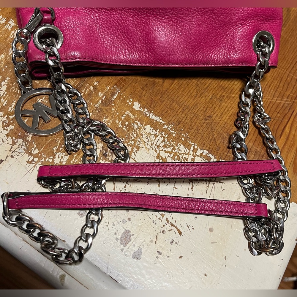 Michael Michael Kors Hot 2001 Pink Leather Jet Set Shoulder Bag Crossbody - Picture 7 of 16